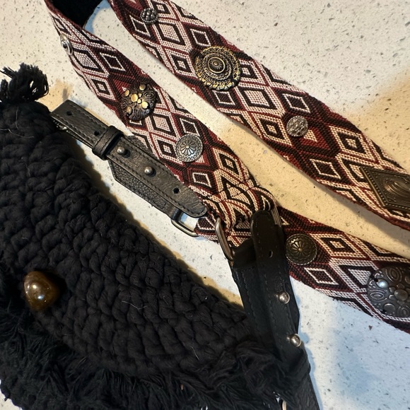 NWOT Free People Macrame Moon Crossbody / has small flaw - Picture 13 of 15